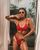 Роздільний жіночий купальник з високою талією AL-Bikini Червоний, XS-S