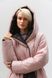 Женская теплая двухсторонняя куртка с капюшоном SEV-2091.5458 черная-розовая