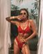 Роздільний жіночий купальник з високою талією AL-Bikini Червоний, XS-S